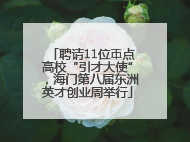 聘请11位重点高校“引才大使”，海门第八届东洲英才创业周举行